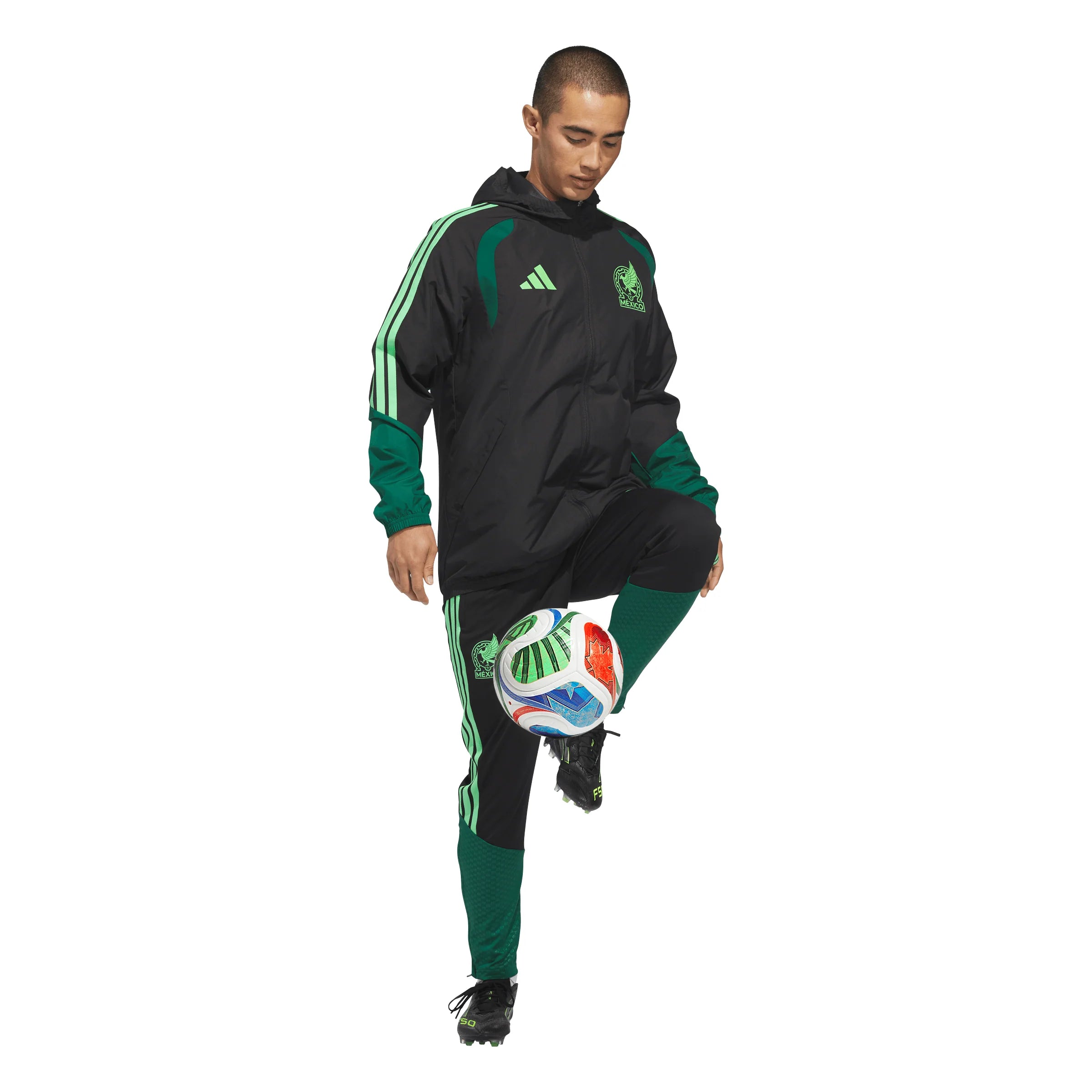 adidas Mexico 26 Tiro All Weather Mens Soccer Jacket Black