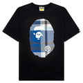 Bape Check Big Ape Head Tee Black