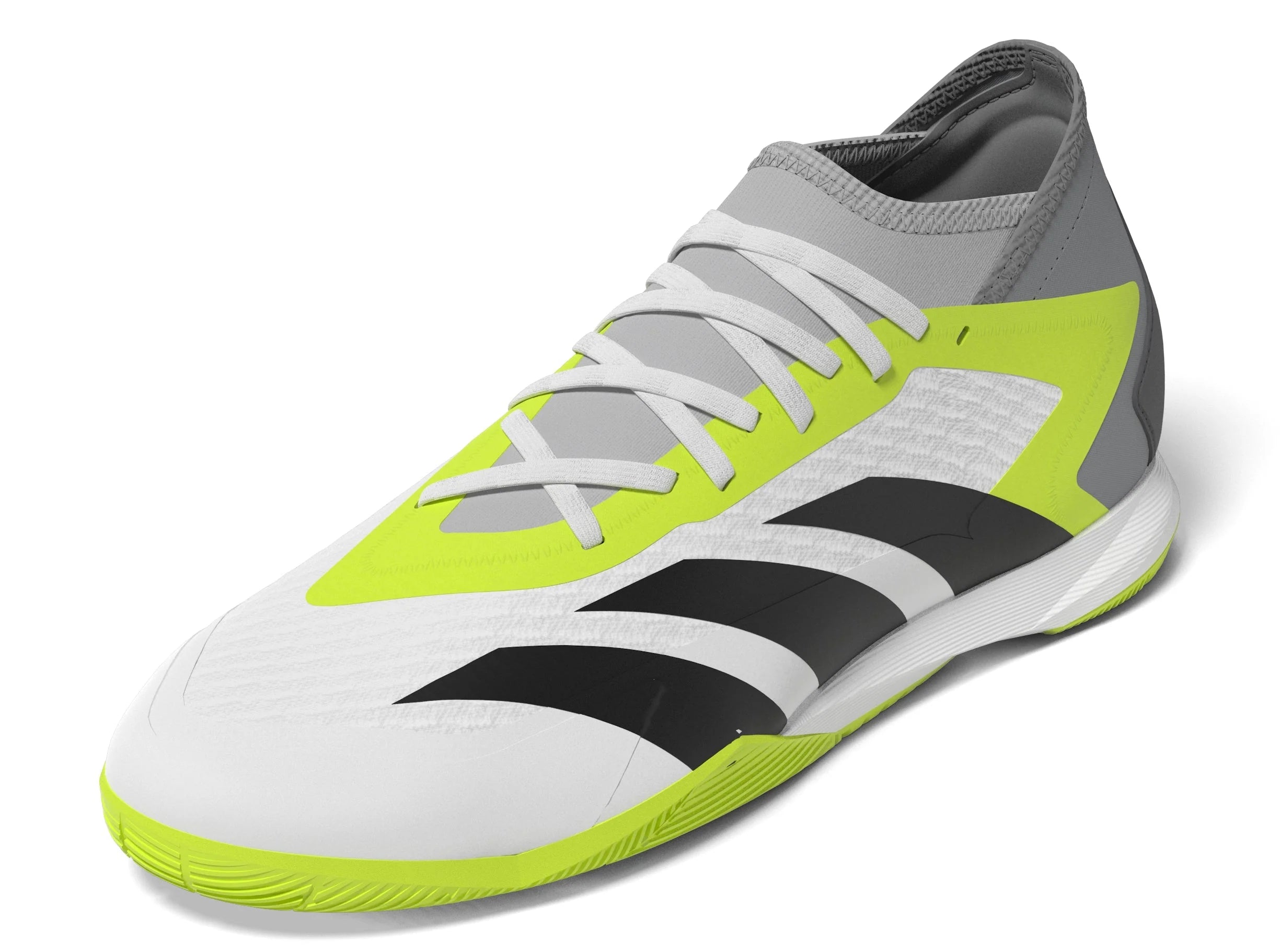 adidas Predator Accuracy3 IN Indoor Soccer Shoes White Black Lucid Lemon