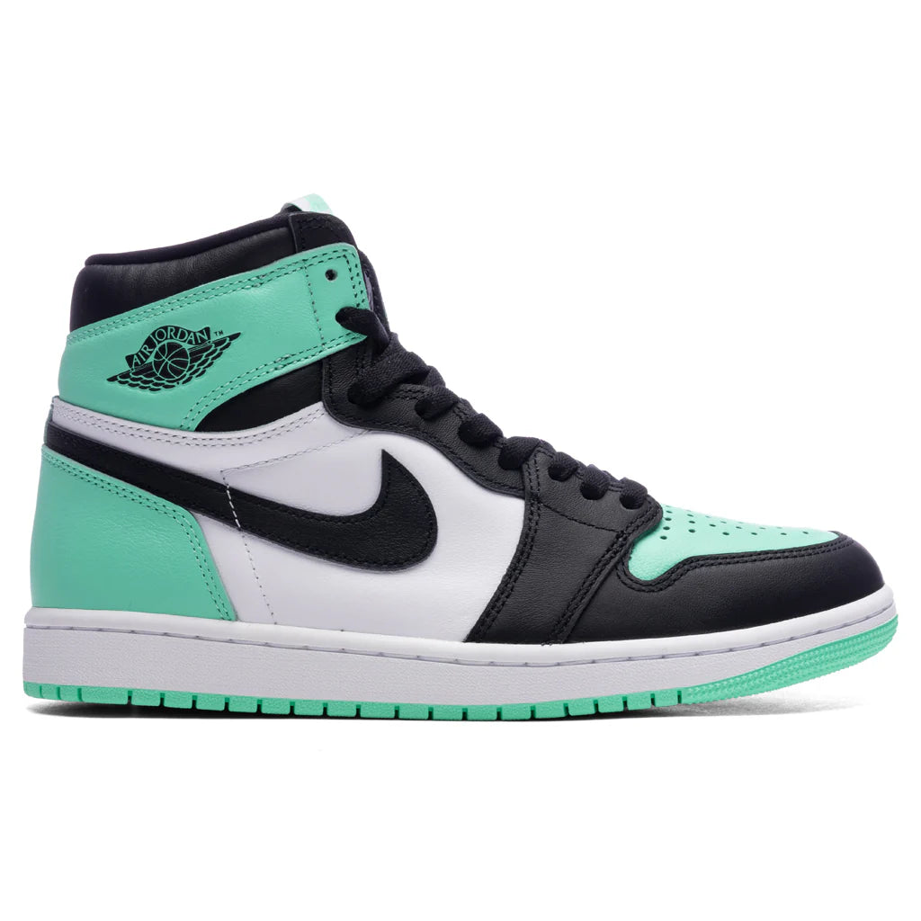 Air Jordan 1 Retro High OG White Black Green Glow
