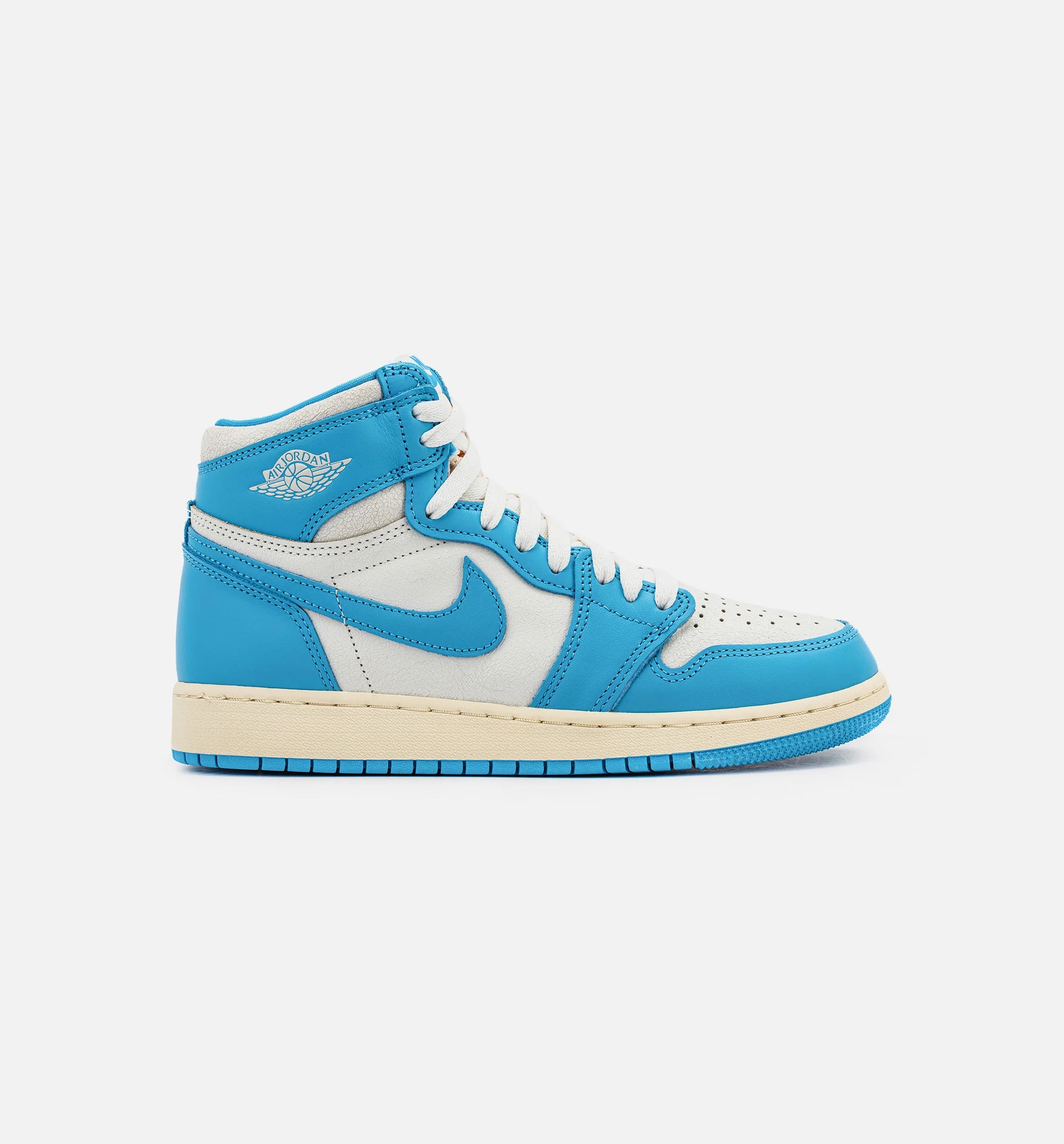 Air Jordan 1 Retro High OG UNC Reimagined Grade School Lifestyle Shoe Dark Powder Blue Sail