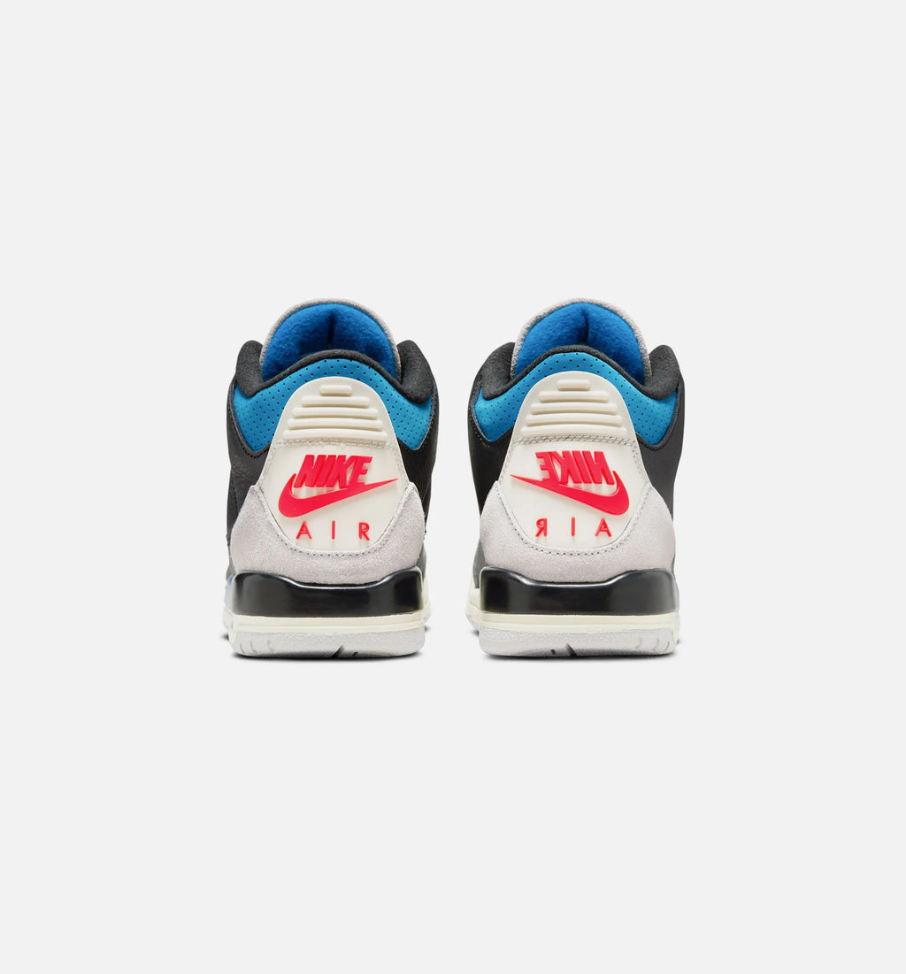 Air Jordan 3 Retro OG Rare Air Grade School Lifestyle Shoe Black Chile Red Neutral Grey