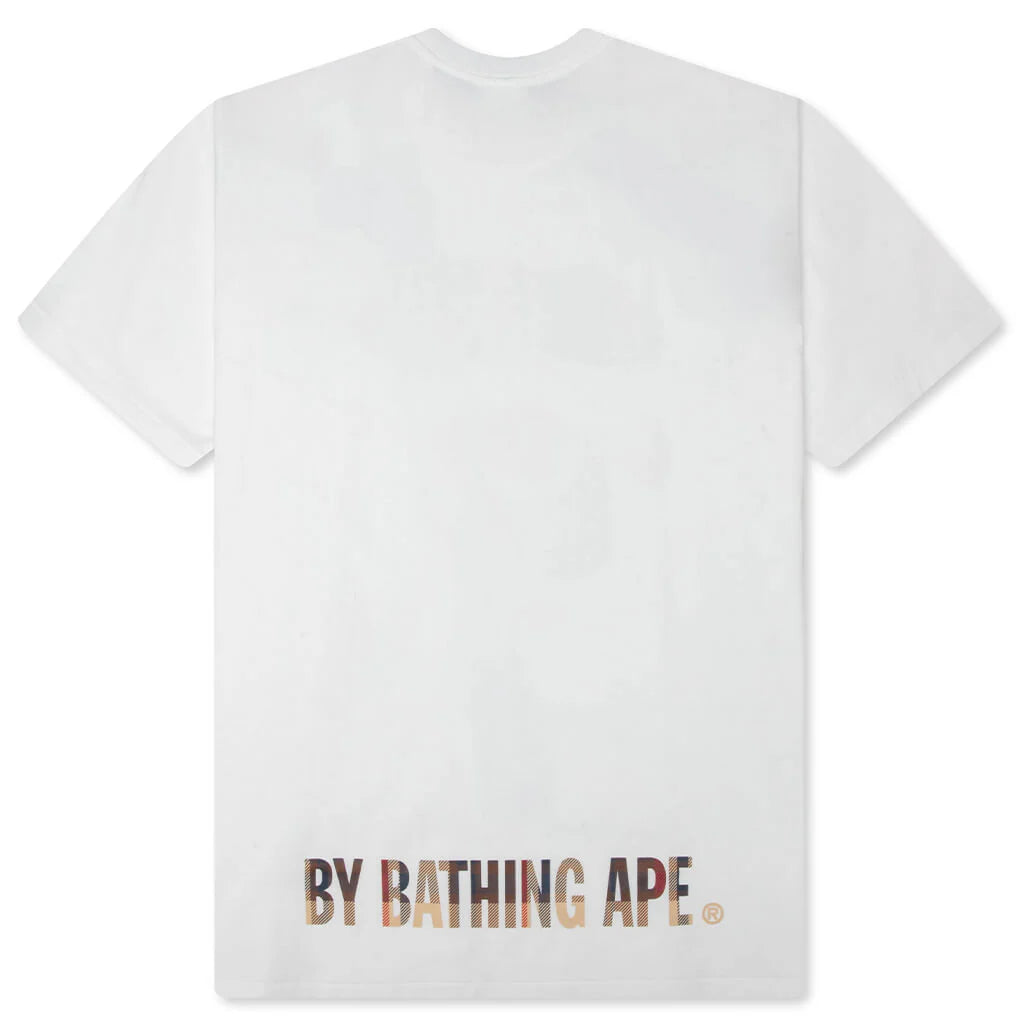 BAPE Check Ape Face Tee White Red