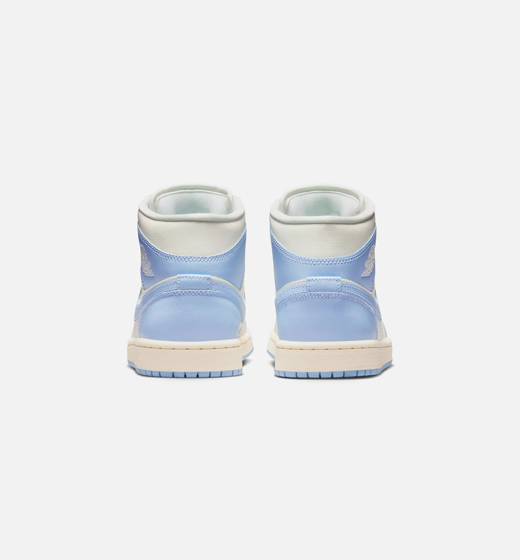 Air Jordan 1 Mid Womens Lifestyle Shoe Psychic Blue Neutral Grey Sail