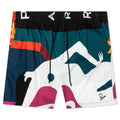 Beached in White Swim Shorts Multi