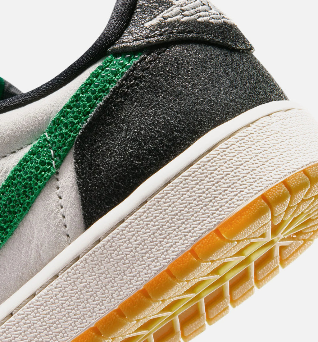 Air Jordan 1 Retro Low OG Phantom And Pine Green Grade School Lifestyle Shoe Phantom Pine Green Black Free Shipping