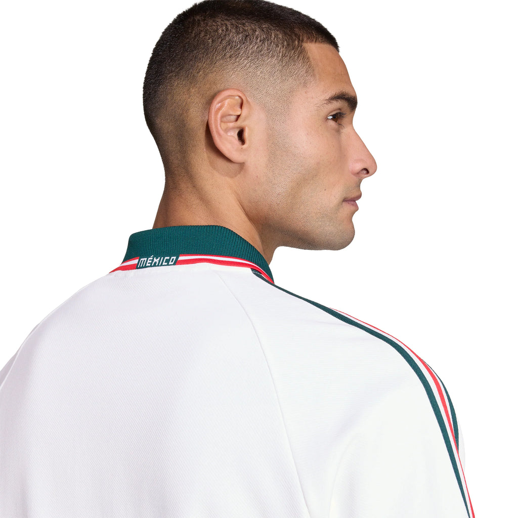 adidas Mexico Away Anthem Mens Soccer Jacket White