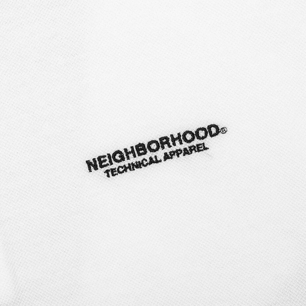 Pique Line S S Polo Shirt White