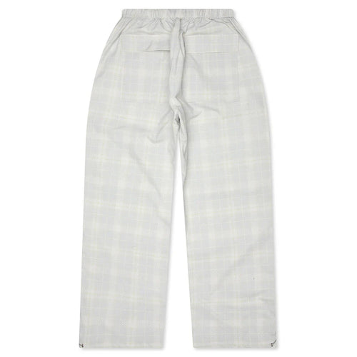 Plaid Windbreaker Pants Cream
