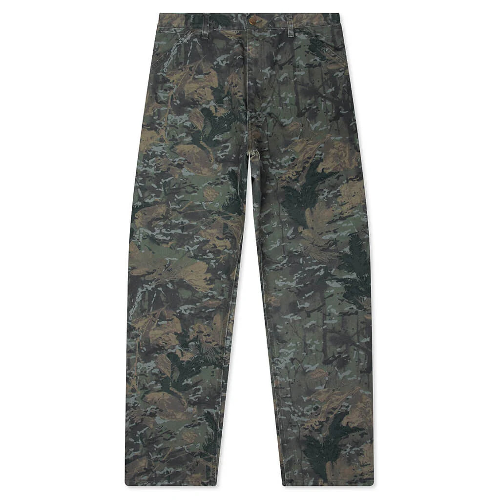 Single Knee Pant Green Camo Combi Stone Washed