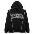 Designer Split Hoodie Washed Black