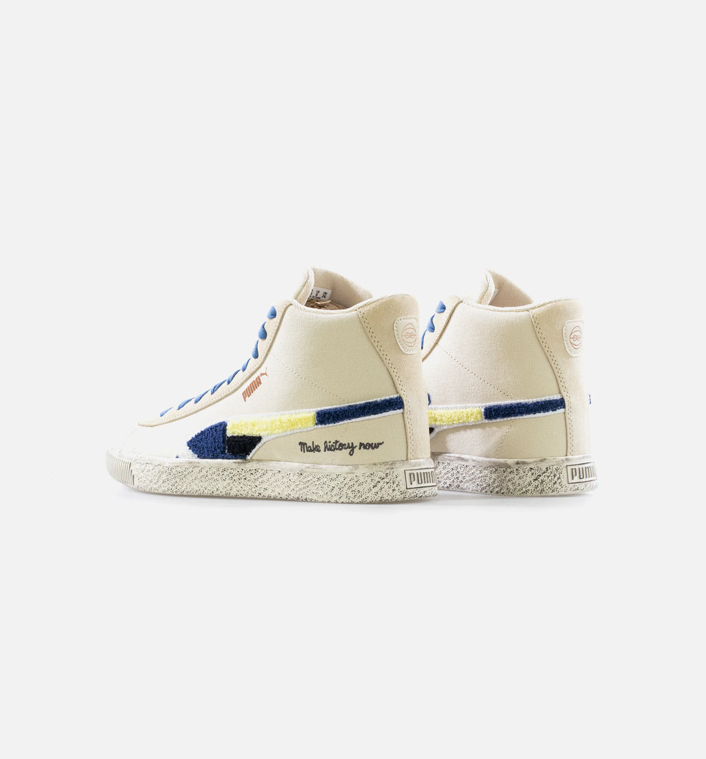 Black Fives X Clyde Mid Creme Brulee Mens Lifestyle Shoe Sand Blue