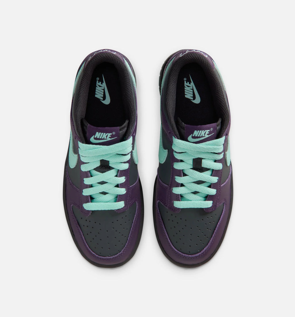 Dunk Low Grade School Lifestyle Shoe Dark Smoke Grey Grand Purple Black Artisan Teal
