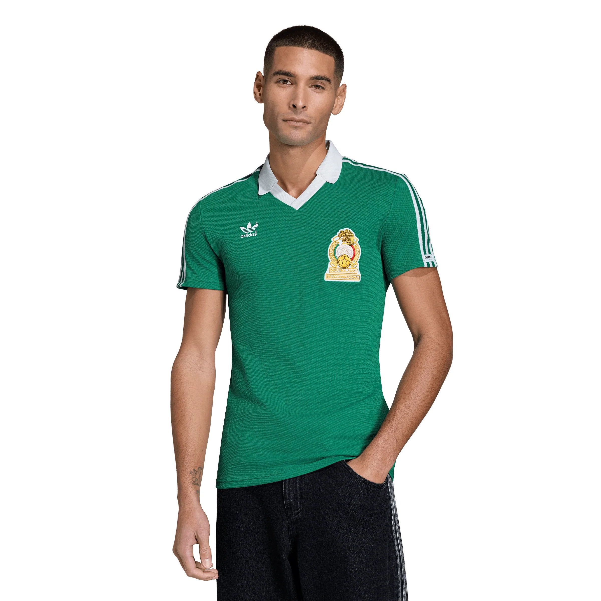 adidas Mexico Home Mens Soccer Jersey 1986 Green